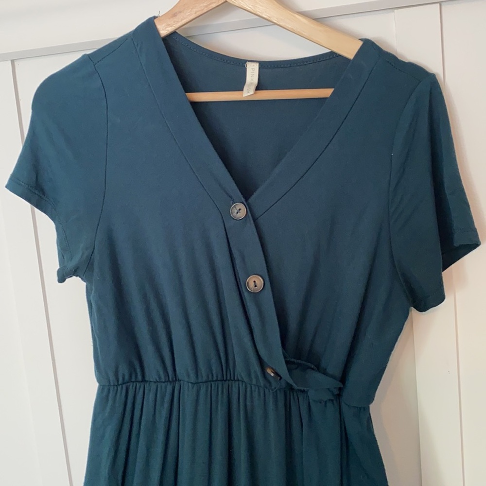 Pinkblush Emerald Solid Button Maternity Wrap Fro… - image 3